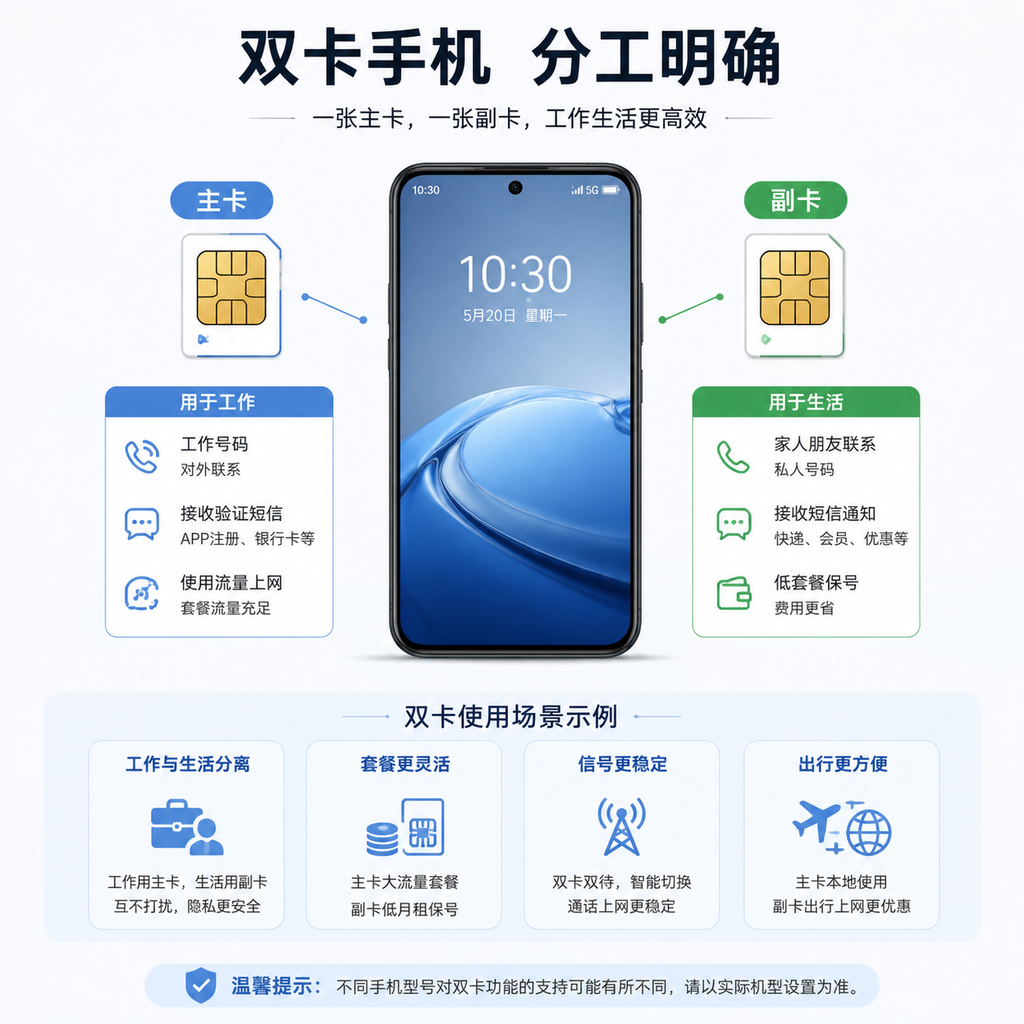 双卡手机怎么搭配最省钱？一张主卡+一张流量卡是绝配